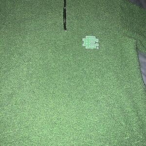 Green BS Quarter-Zip Sweater